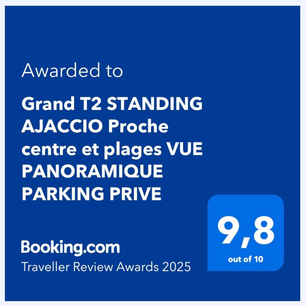 Grand T2 Standing Ajaccio Proche Centre Et Plages Vue Panoramique Parking Prive 외부 사진