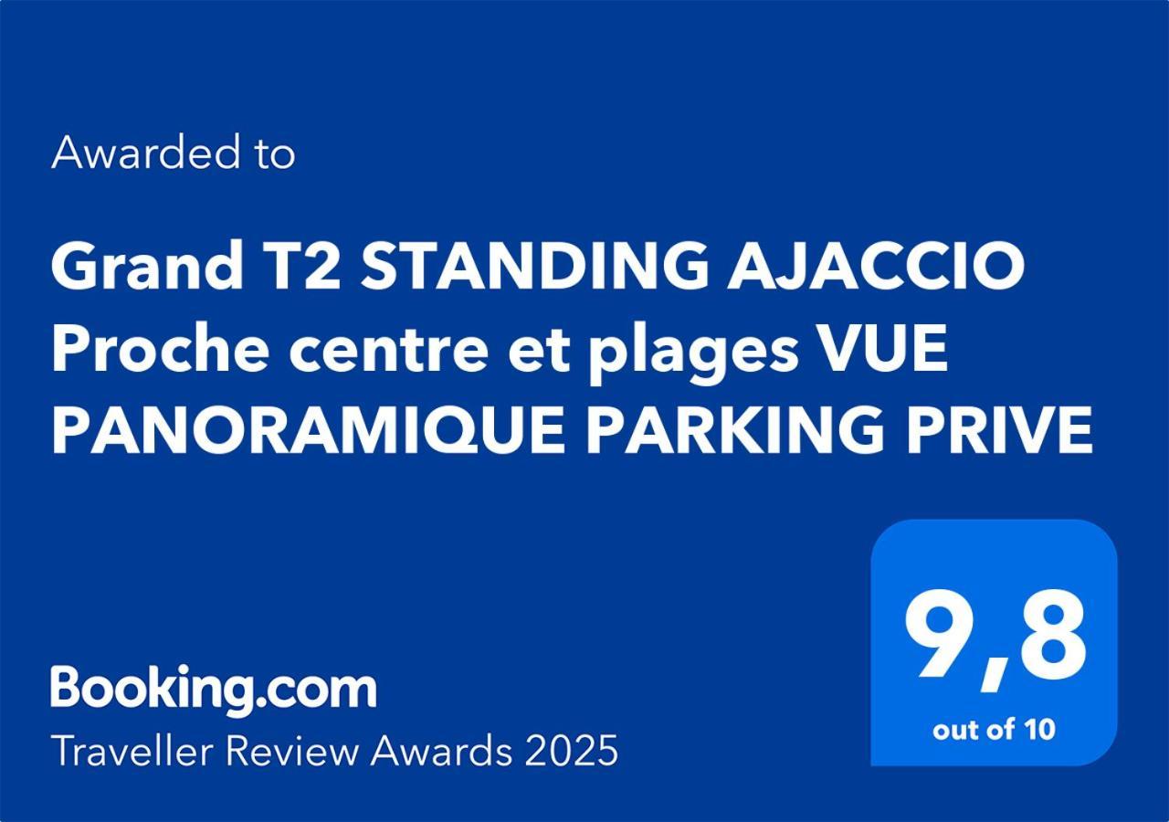 Grand T2 Standing Ajaccio Proche Centre Et Plages Vue Panoramique Parking Prive 외부 사진